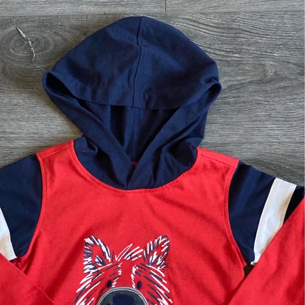 Kids Headquarters Long Sleeve Hooded Puppy Shirt-Orange-24M-NWT - Picture 3 of 6